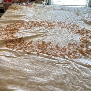 Cross stitch tablecloth